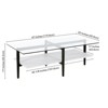 47" Black Bronze Coffee Table with Faux Marble Shelf - Henn&Hart - 3 of 4