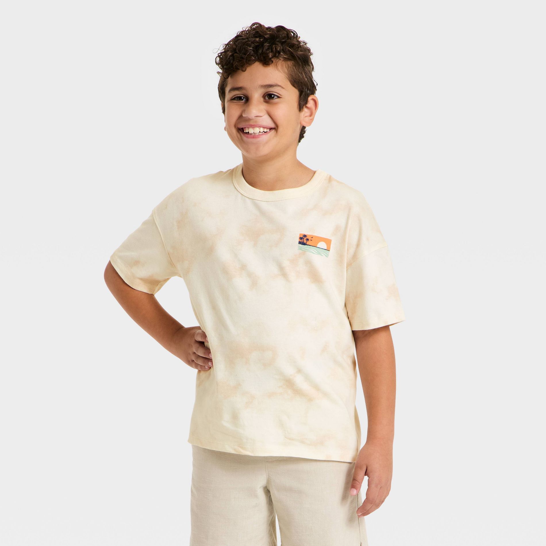 Boys' Short Sleeve 'Chill Days in the Sun' Graphic T-Shirt - Cat & Jack™ Off-White