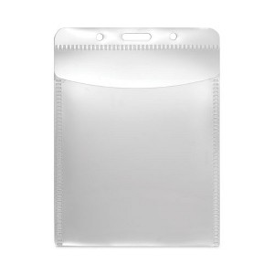 Advantus PVC-Free Badge Holders, Vertical, Clear 3.5" x 5.13" Holder, 3.13" x 4.5" Insert, 50/Pack - 1 of 4