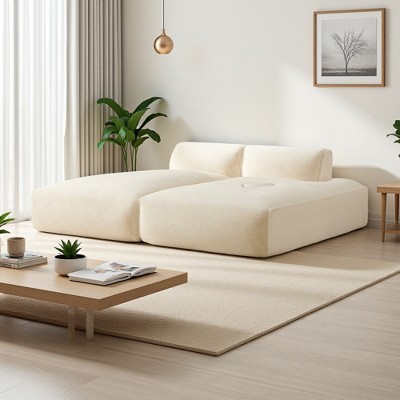 90" Modular Sleeper Sectional Sofa with Plush Foam