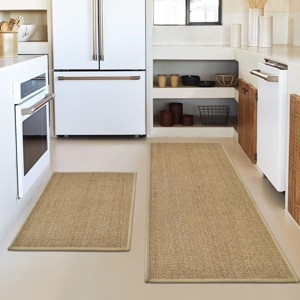 BAGOKIE 2/3 Pieces Non-Skid Kitchen Rugs and Mats Set - 1 of 4