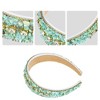 Unique Bargains Women's Bling Crushed Turquoise Rhinestone Wide Edge Hairband 4.72"x1.65" 1Pc - 3 of 4
