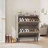 coucheta Shoe Cabinet with 2/3/4 Flip Drawers, Wooden Shoe Organizer with Adjustable Shelf, Hidden Shoe Cabinet for Hallway, Entryway, Living Room - 4 of 4