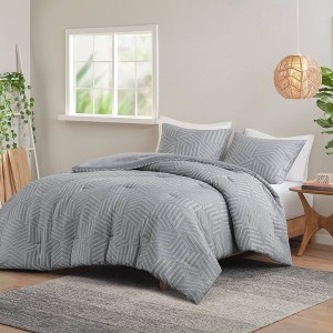 King/California King Alastair 3pc Matelasse Jacquard Comforter Set Blue - Urban Habitat - 1 of 4