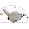 NicBex Recliner Chair Rocking Chair Recliner Swivel Accent Chair with Lumbar Support Reading Chair with USB Ports for Living Room - 4 of 4