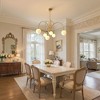 DORESshop  6-Light Gold LED Pendant Light with G9 Base, Statement Ceiling Chandelier for Dining Room, Living Room, Kitchen Island - 3 of 4
