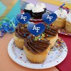U.S. Air Force Academy Primary Logo Heart Love Cupcake Picks Toppers Decoration Set of 6 - 4 of 4