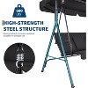 Patio Swing Chair With Adjustable Canopy, Outdoor Swing Chair With Adjustable Tilt Shade, Canopy Hanging Swings Glider Lounge Chairs - 4 of 4