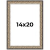 PosterPalooza | Ornate Silver Picture Frame - UV Acrylic, Foam Board Backing, Hanging Hardware - 2 of 4
