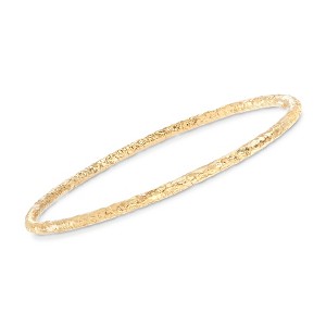 Ross-Simons Italian 22kt Gold Over Sterling Hammered Bangle Bracelet - 1 of 3