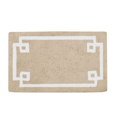 AZL1 Life Concept Bath Rug and Mat with 100% Cotton Tufted Non Skid Backing Reversible Machine Washable for Bathroom Use, Brown, 12.8"*14.17"*7.87"
