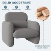 Modern Accent Chair, Wood Frame Sofa Chair, Comfortable Reading Armchair for Living Room, Bedroom, Apartment, Corner - 4 of 4