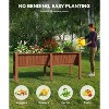 COZONY Cedar Raised Garden Bed with Legs — Elevated Wooden Planter Box with Hooks for Growing Vegetables & Herbs on Patio, Balcony & Backyard - 3 of 4