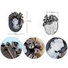 Anna-Kaci Vintage Inspired Crystal Rhinestone Victorian Lady Cameo Brooch Pin Maiden Flower Ribbon Bow Pendant - 2 of 4