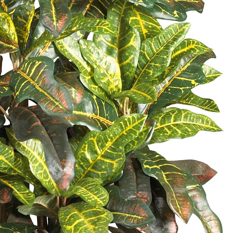 3&#39; Artificial Croton Tree in Pot Green - Nearly Natural, 3 of 5