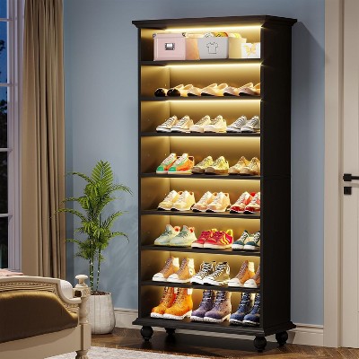 Hommoo 68.9" Tall Shoe Cabinet with LED Lighting