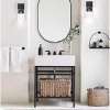 TOBILI 1-Light Bronze Bathroom Lighting over Mirrors Modern Vanity Light Fixtures with Clear Glass Shade - 3 of 4