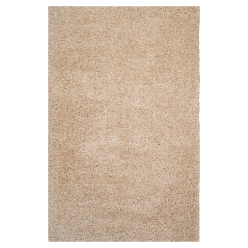 5'x7' Solid Tufted Area Rug Champagne - Safavieh