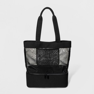 Neoprene Mesh Tote Handbag - Shade & Shore Black, Women