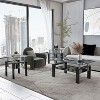 NicBex Modern Tempered Glass Square Coffee Table with Storage Shelf,Side Table with Metal Legs,Center Table for Living Room - 4 of 4