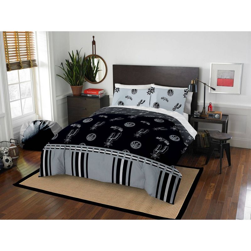 NBA San Antonio Spurs Rotary Bed Set - Queen, 1 of 4