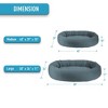 Arlee Home & Pet Orbit Orthopedic Chew Resistant Eco-Friendly Memory Foam Dog Bolster Bed - Blue - XL - 4 of 4