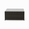 Covers & All Palisades 35 in Sq Coffee Table, Jacobean Flat Wicker w / Glass Top - 2 of 4