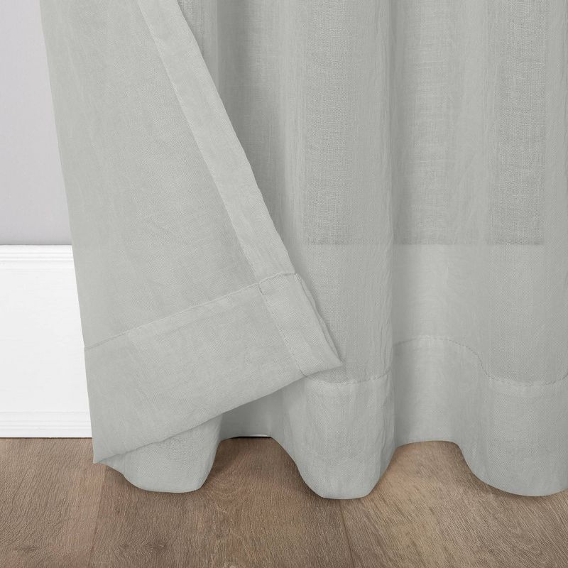 No. 918 Sheer Avril Crushed Texture Rod Pocket Curtain Panel, 5 of 10