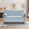 Convertible Sofa Bed, Sleeper Sofa, Multi-Functional Velvet Pull-Out Bed, with Adjustable Backrest, 2 Pillows, Pull Out Sleeper Bed for Living Room - 3 of 4