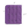 Allegra K Women's 3 Hook 3 Row Stretchy Bra Strap Extenders Hooks Bra Band - 3 of 4