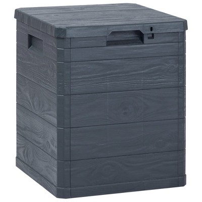 vidaXL Storage Box Anthracite Plastic (with wood effect) Compact