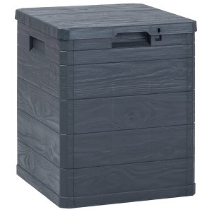 vidaXL Storage Box Anthracite Plastic (with wood effect) Compact - 1 of 4