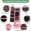 Kids Jewelry Armoire with Mirror & Storage, 46" Vanity Dress-Up Organizer for Birthday/Christmas - 4 of 4