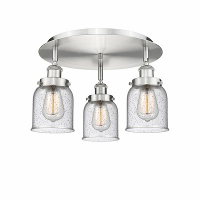 Bell - 3 Light Flush Mount In Art Deco Style-9.25 Inches Tall and 16.75 Inches Wide