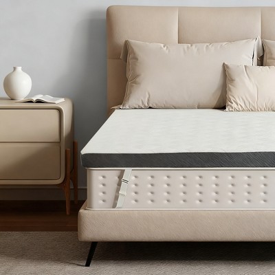 Dyonery 3" Extra Firm Memory Foam Mattress Topper Breathable & Comfortable for Pain Relief High-Density Bed Foam Mattress Pad for Comfort