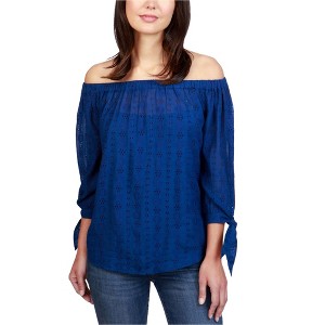 Lucky Brand Womens Schiffli Knit Blouse - 1 of 1
