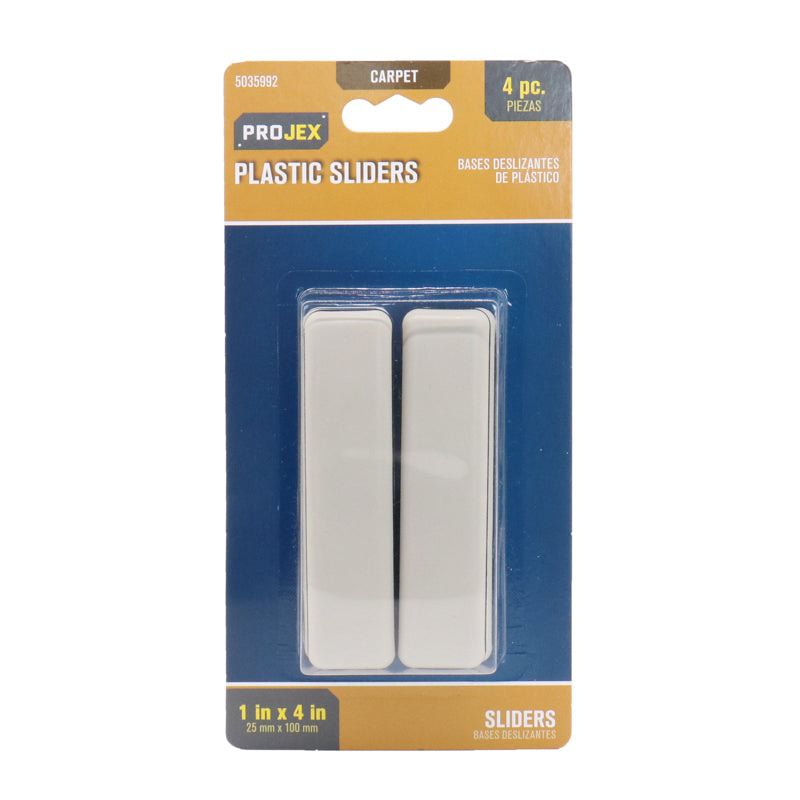 Projex White 1 in. Adhesive Plastic Sliders 4 pk, 1 of 3