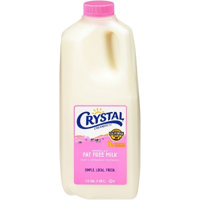 Crystal Creamery Skim Milk - 0.5gal