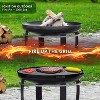 Good Directions Viking 24" Outdoor Fire Pit with Grill Plate and Cover Lid Black - 2 of 4