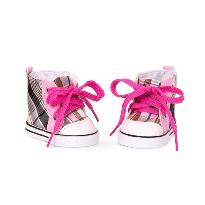Our Generation High-Top Shoes for 18" Dolls - Plaid All Over