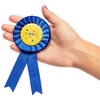 Blue Panda 12 Pack Blue Rosette Award Ribbons Set, Winner for Arts and Crafts (3 x 6 Inches) - 3 of 4