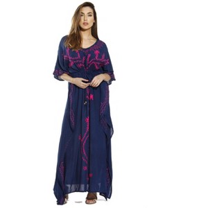 21678-WHITENAVY-XL Riviera Sun Caftan / Caftans for Women - 1 of 2