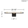 Possini Euro Design Nikola Industrial Wall Light Bar Matte Black Hardwire 23 1/2" LED Fixture Gold Accents for Bathroom Vanity - 4 of 4