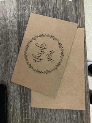 36 Pack Rustic Kraft Paper Material Thank You Cards with Envelopes for  Wedding, Baby Shower, Birthday Party, 4 x 6 in 