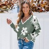 Women's Scalloped Floral Intarsia Knit Sweater - Cupshe - 2 of 4