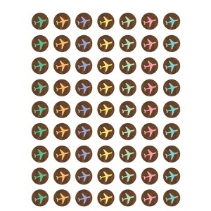 Teacher Created Resources - Travel the Map Airplanes Mini Stickers - 378 Per Pack - 12 Packs - 1 of 1