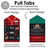 Big Dot of Happiness Christmas Pajamas - Holiday Plaid PJ Party Game Pickle Cards - Truth, Dare, Share Pull Tabs - Set of 12 - 3 of 4