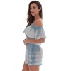 Riviera Sun Womens Tie Dye Off-Shoulder Rayon Crepe Printed Romper for Women - 2 of 3