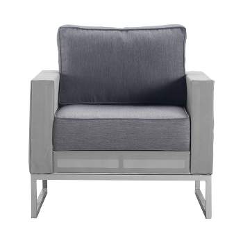 Tropez Mesh Outdoor Arm Chair - French Gray - Adore Decor