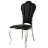 Vynxaria Black Side Chair with Tufted Back - Elegant Design & Comfort for Dining Spaces - 4 of 4